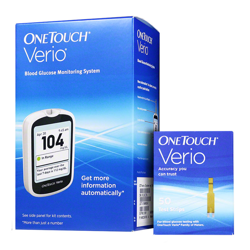 2 OneTouch Verio Glucose Monitoring Kit With Test Strips 